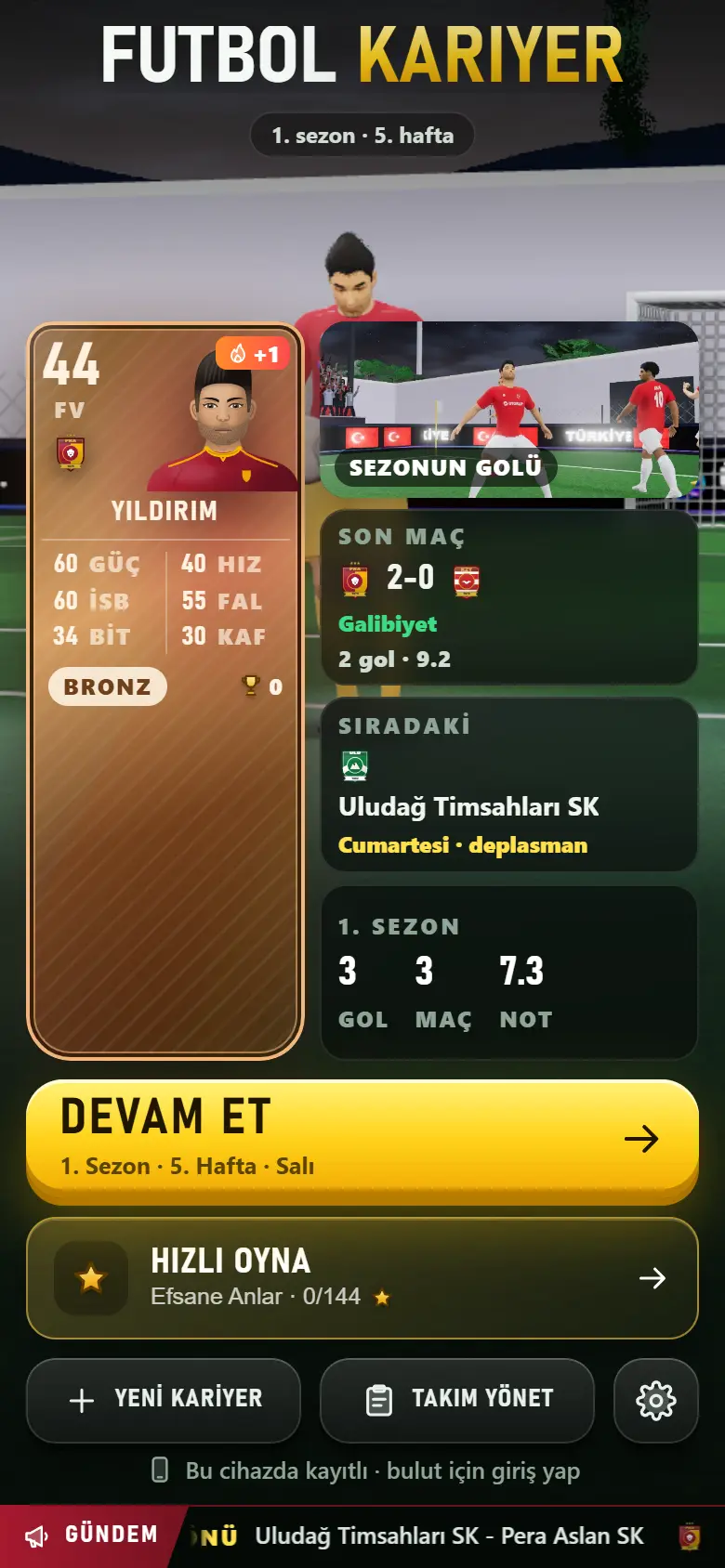 Telefonda açılış ekranı